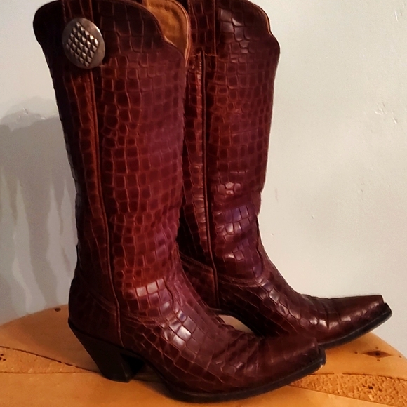 Idyllwind Alligator Embossed Cowboy Boots Size 8 - Picture 1 of 8